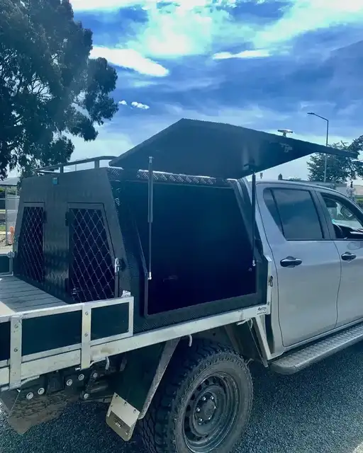 Aluminium dog box for ute, three sizes available