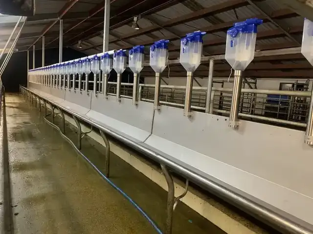 Milk trailer pump and digital flow gun detail